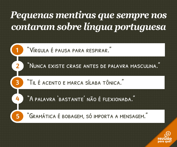 Cinco Mentirinhas Sobre Lingua Portuguesa