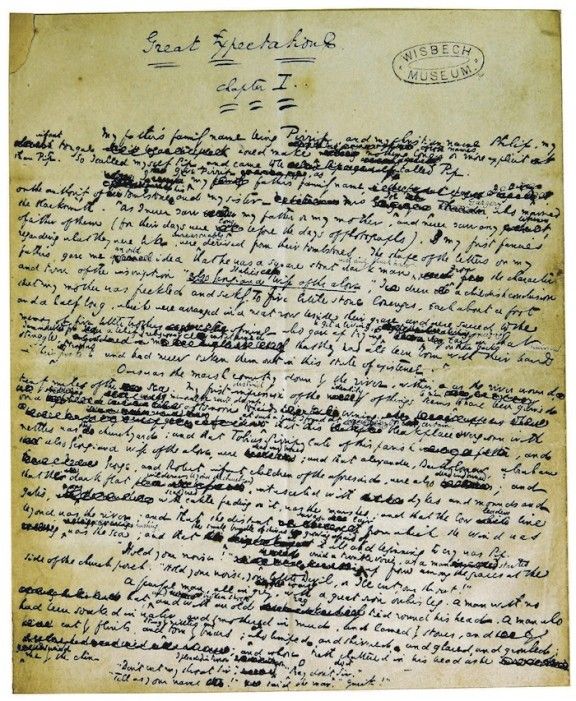 Manuscrito Charles Dickens